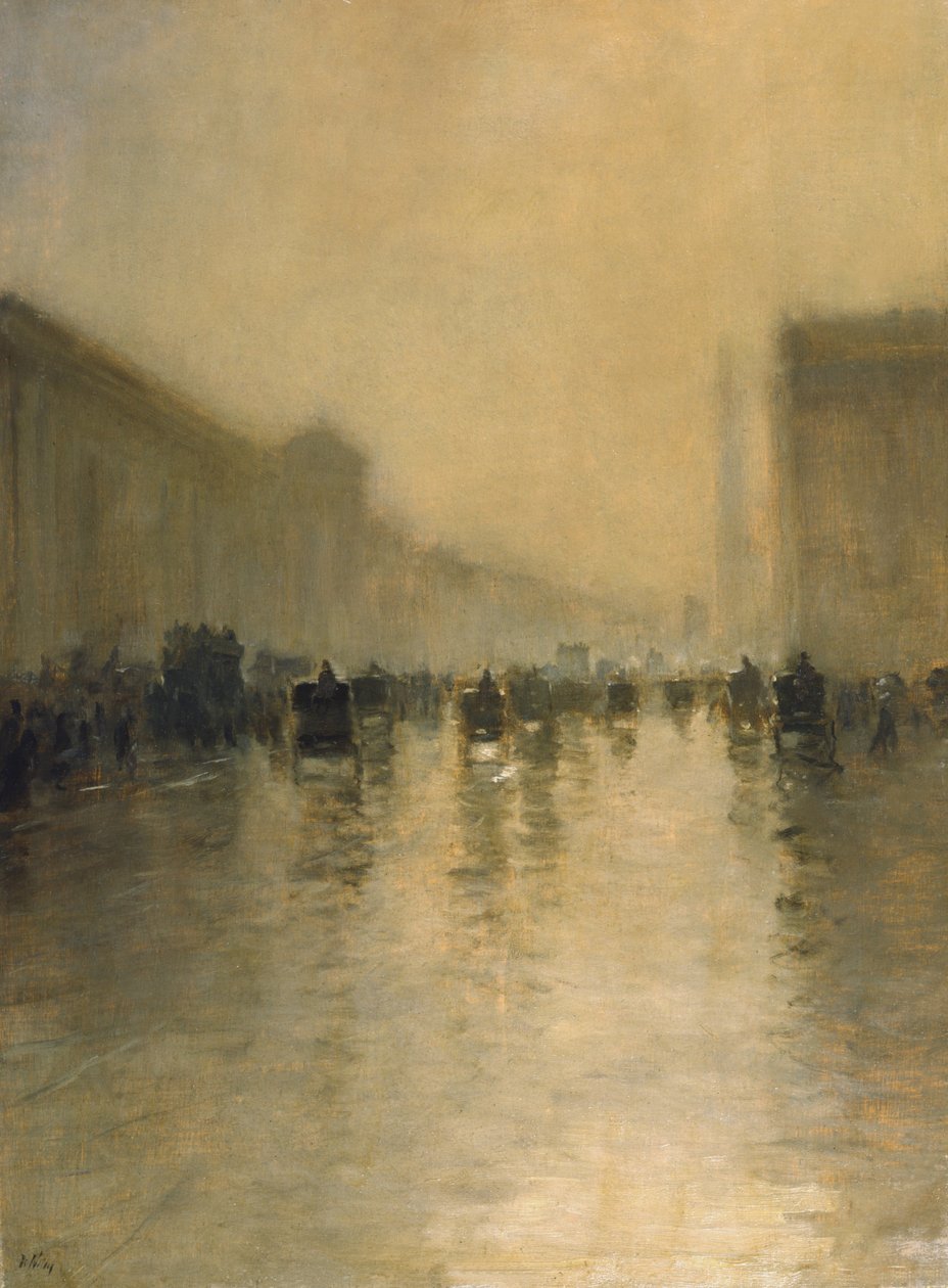 Tågedag i London af Giuseppe de Nittis