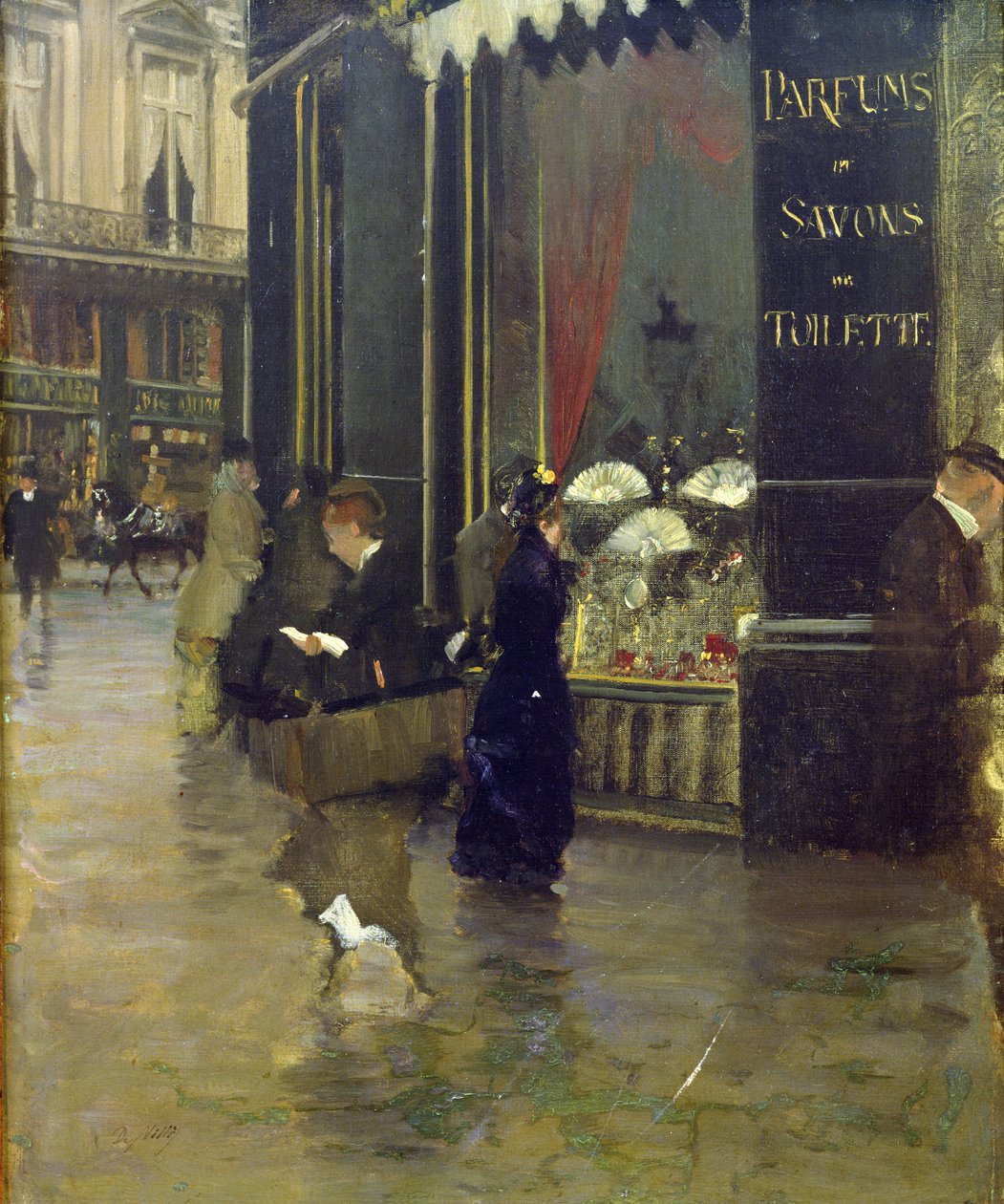 La Parfumerie Viollet, Boulevard des Capucines af Giuseppe de Nittis