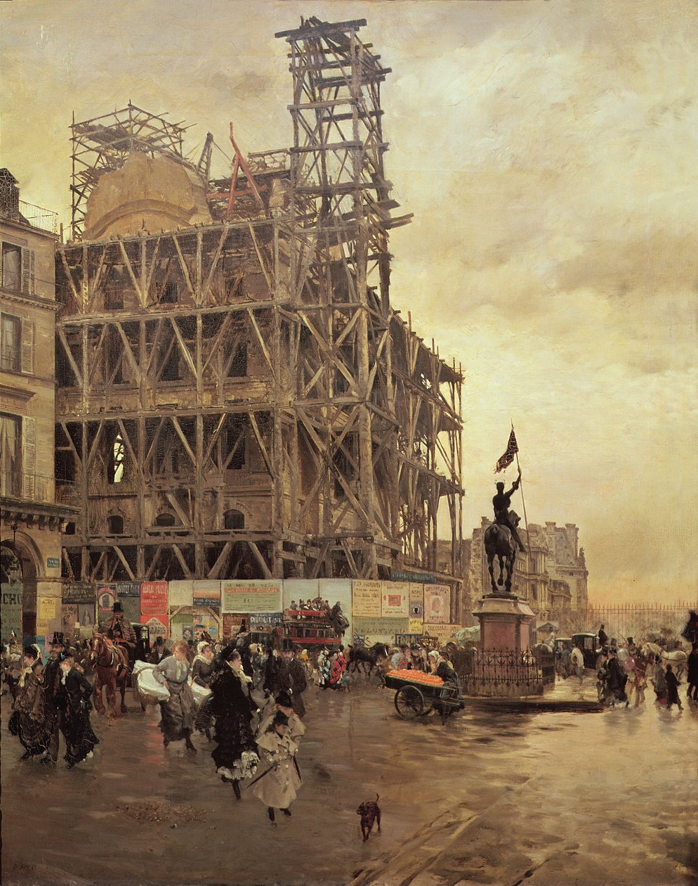 Place des Pyramides, Paris, 1875 af Giuseppe de Nittis