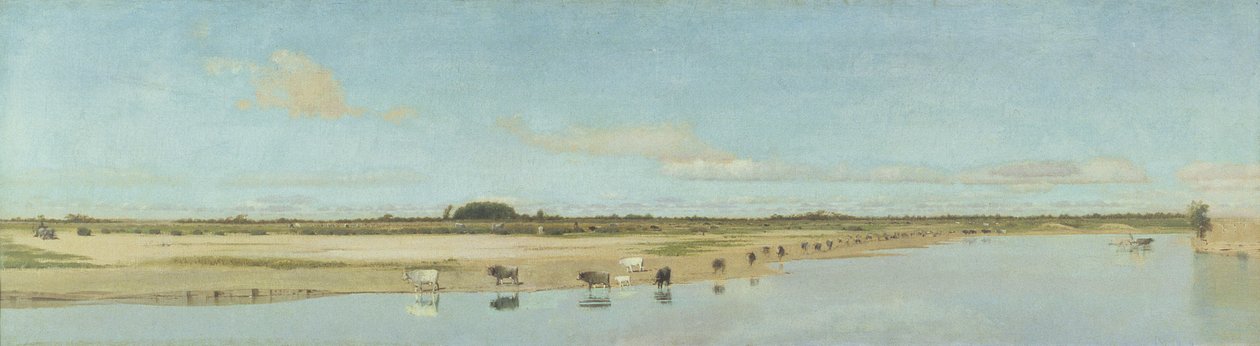 Ofanto-floden af Giuseppe de Nittis