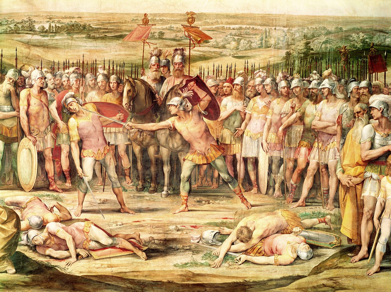 Kamp mellem Horatii og Curiatii (fresco) af Giuseppe Cesari