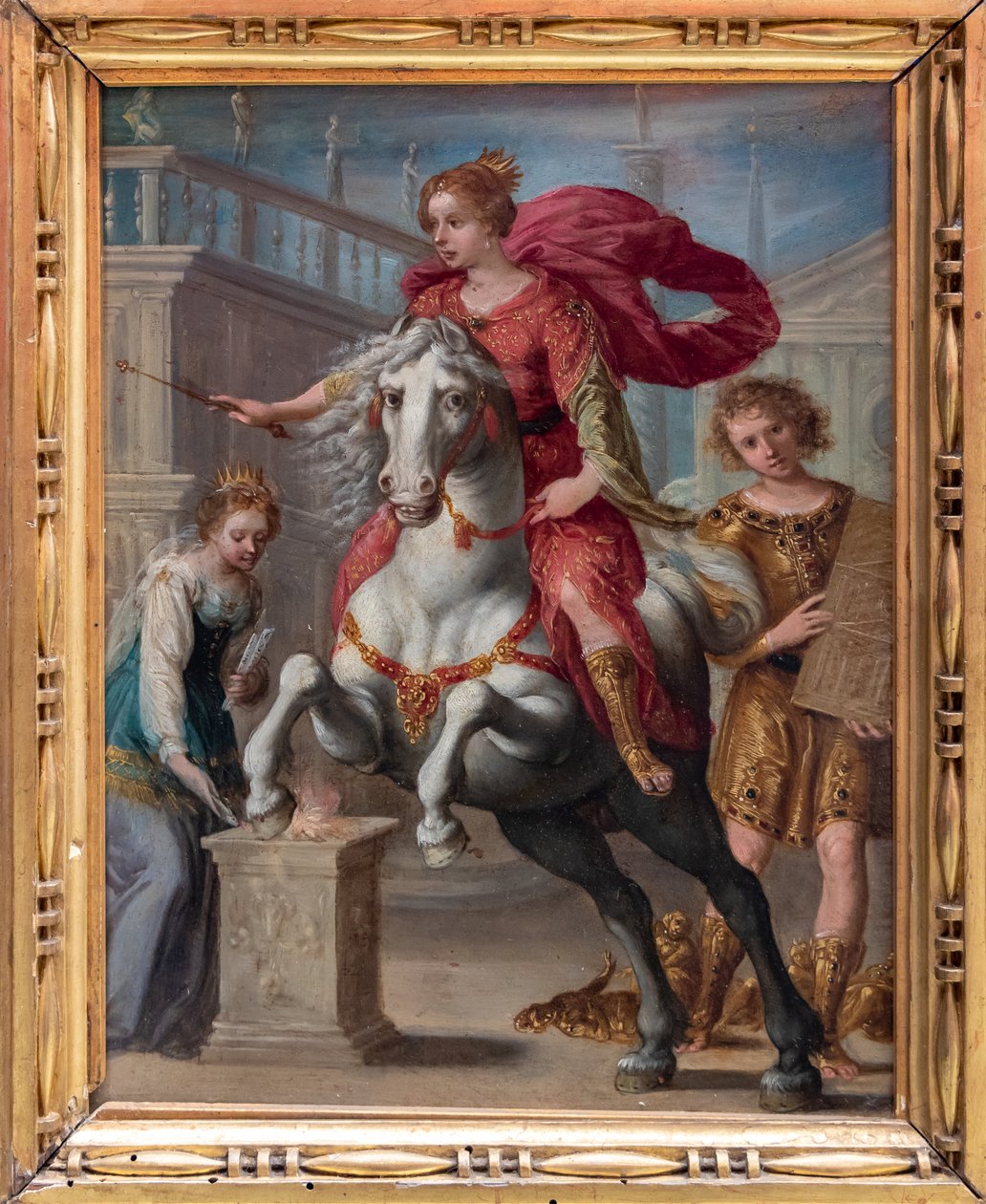 Munificence (eller religion) af follower of Giuseppe Cesari