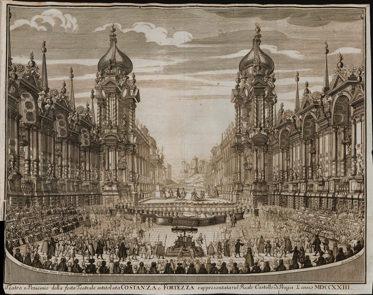 Opera Constance og fæstning i Prags borg den 28. august af Giuseppe Bibiena