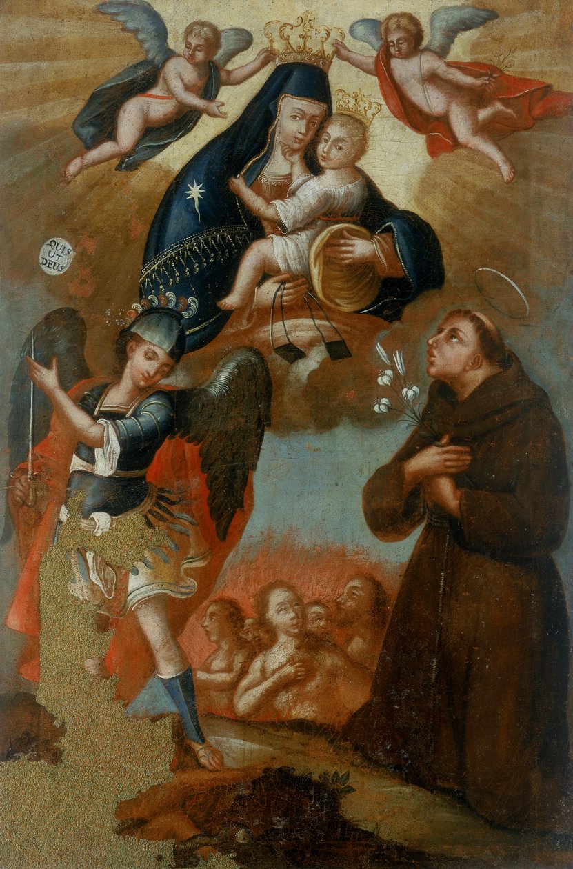 Madonna af Konstantinopel og hellige af Giuseppe (attr.to) Grimaldi