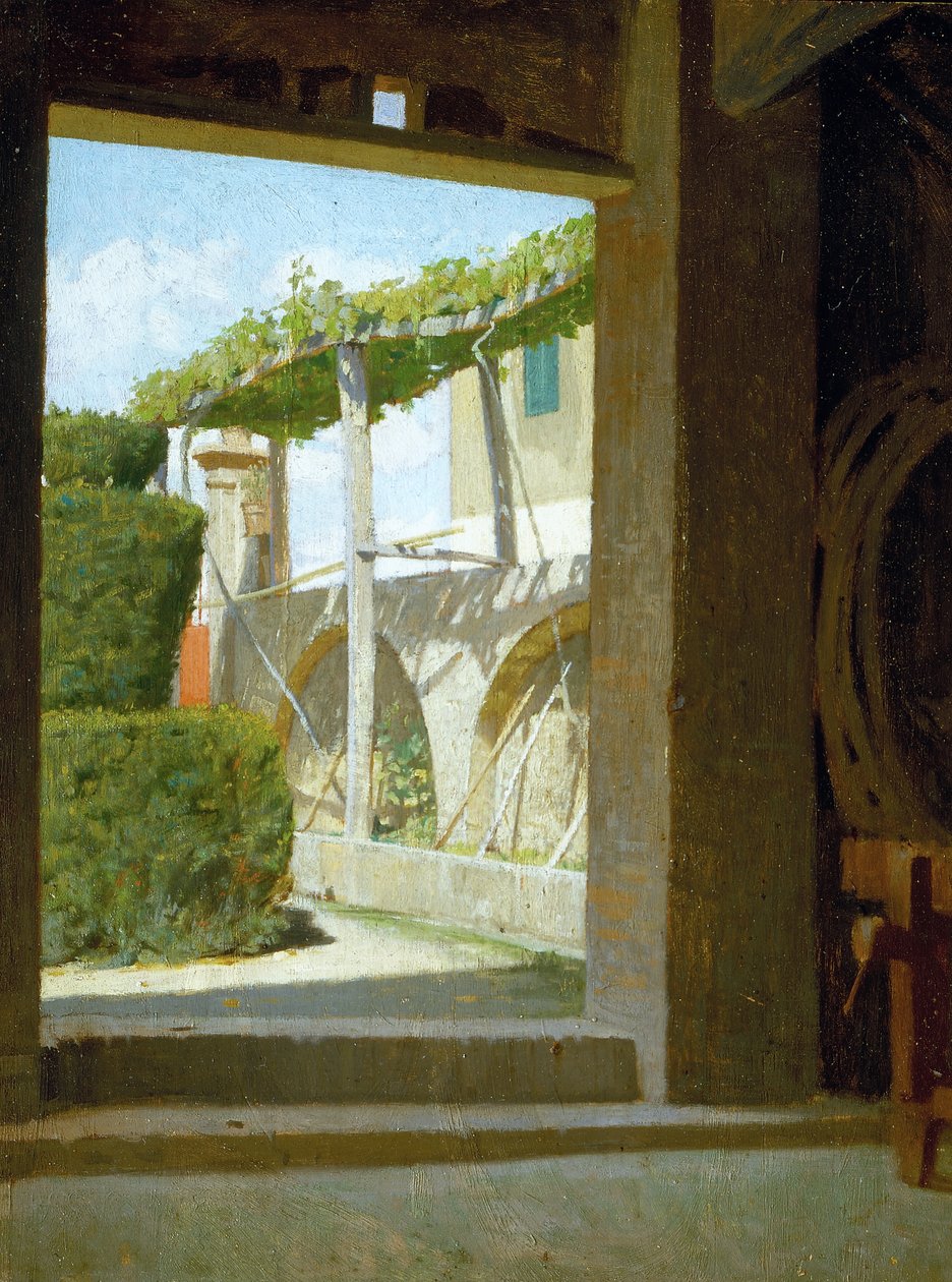 Fra Diego Martellis kælder, ca. 1866 (olie på plade) af Giuseppe Abbati