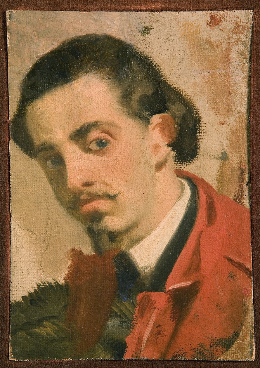 Portræt af en mand, del af en triptykon, 1860-68 af Giuseppe Abbati
