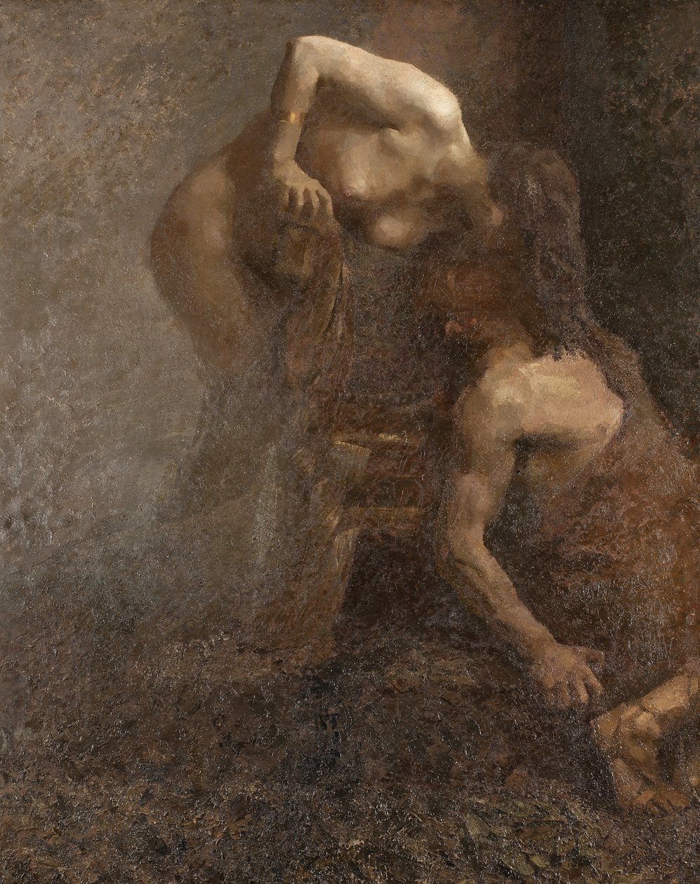 Luksuriøst Cleopatra-maleri af Giuseppe Amisani (1879-1941) Størrelse 210x190 cm Mede Palazzo Comunale af Giuseppe Amisani