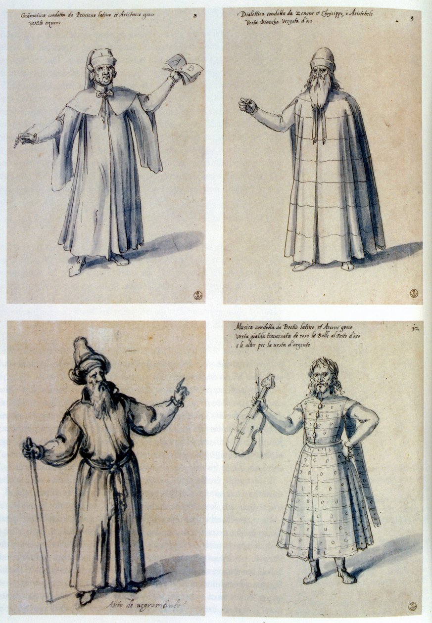 Kostumedesign til klassiske figurer, 1500-tallet af Giuseppe Arcimboldi