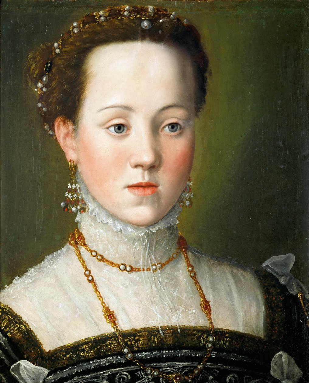 Ærkehertuginde Anna af Østrig 1549-1580, dronning af Spanien, ca 1563 af Giuseppe Arcimboldo