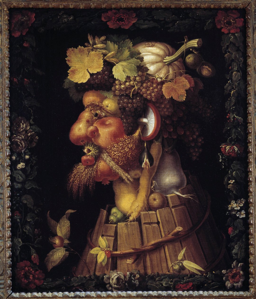 Efterår. Allegori om årstiderne. Maleri af Giuseppe Arcimboldo (1527-1593). Louvre-museet af Giuseppe Arcimboldo