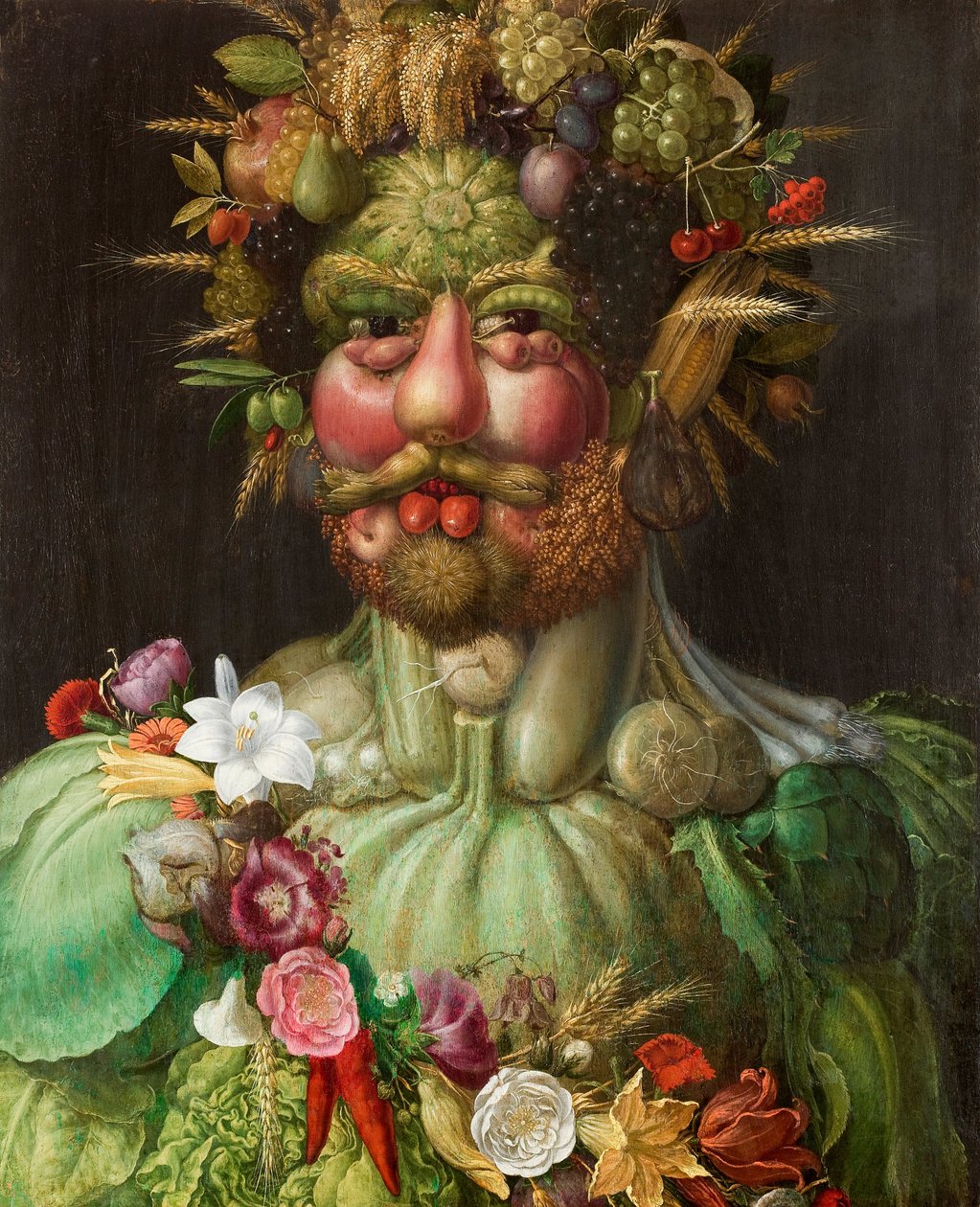 Italiensk: Kejser Rudolf II som Vertumnus.  Rudolf II af Habsurg som Vertumnus af Giuseppe Arcimboldo