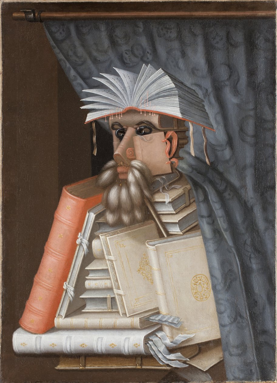 Bibliotekaren af Giuseppe Arcimboldo