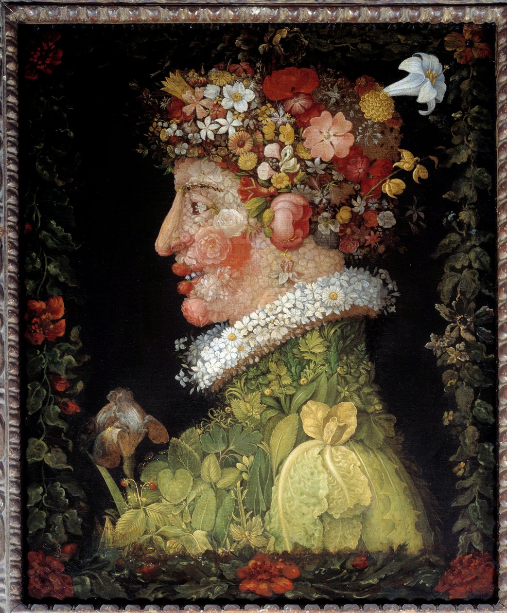 Spring (fra en serie, der skildrer de fire årstider) af Giuseppe Arcimboldo