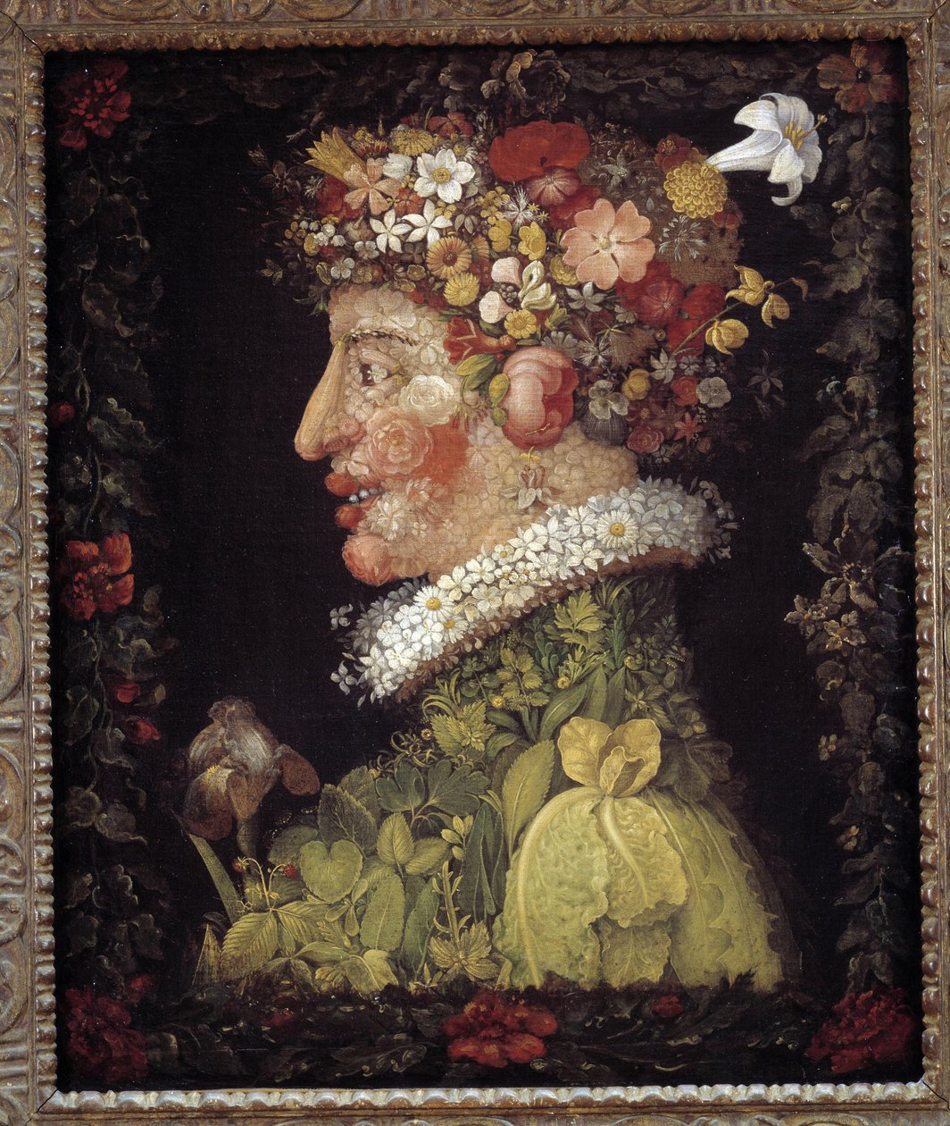 Forår. Allegori om årstiderne. Maleri af Giuseppe Arcimboldo (1527-1593). Louvre-museet af Giuseppe Arcimboldo