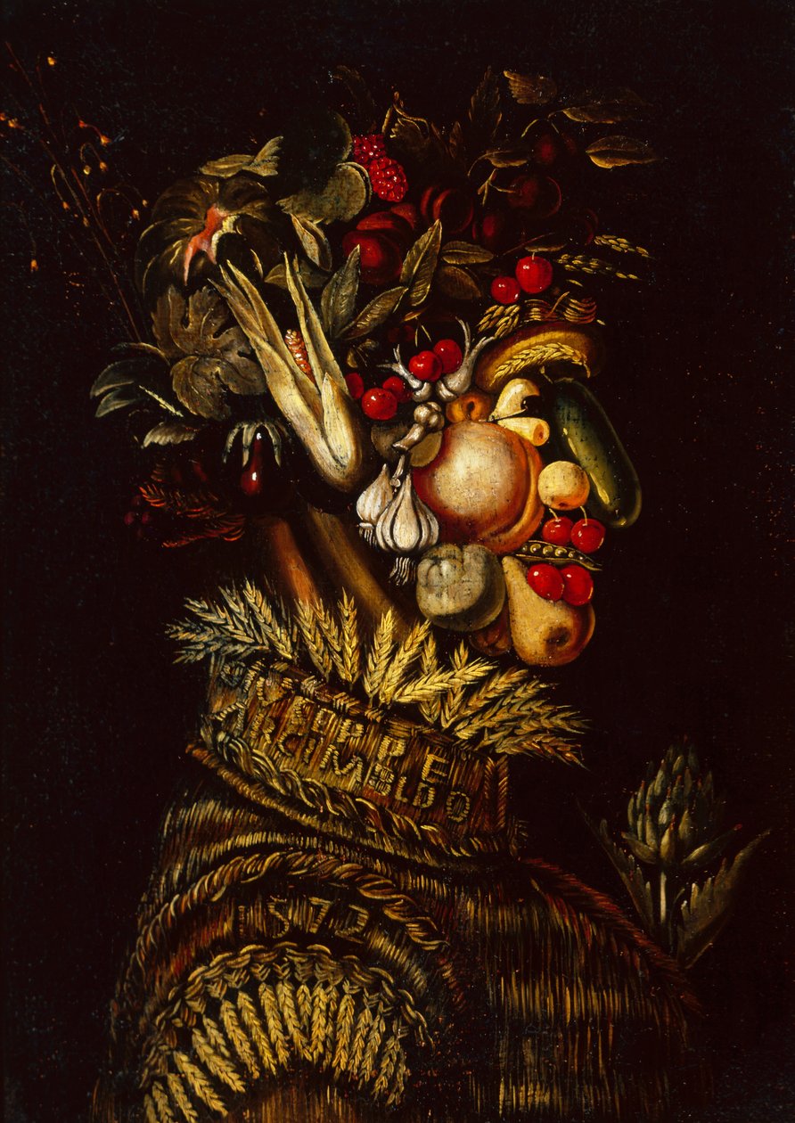 Sommer (olie på lærred) af Giuseppe Arcimboldo