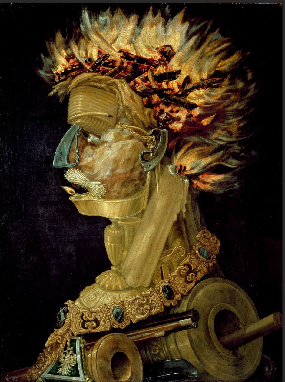 Ildmaleriet af Giuseppe Arcimboldi (Arcimboldo) (1527-1593) 1566 Dim.66,5x51 cm Wien, Kunsthistorisches Museum af Giuseppe Arcimboldo