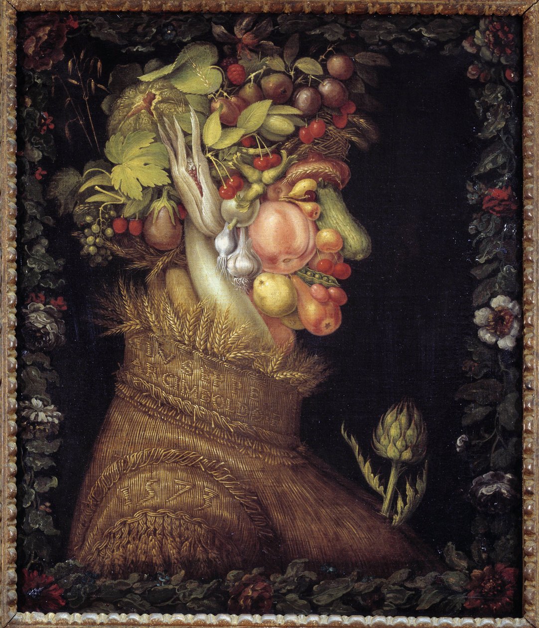 Sommeren. Allegori om årstiderne. Maleri af Giuseppe Arcimboldo (1527-1593). Musée du Louvre af Giuseppe Arcimboldo