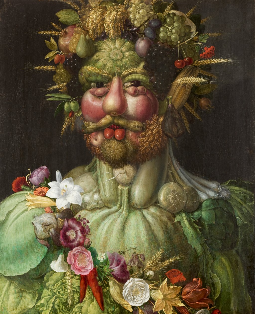 Vertumnus, portræt, allegori af Giuseppe Arcimboldo