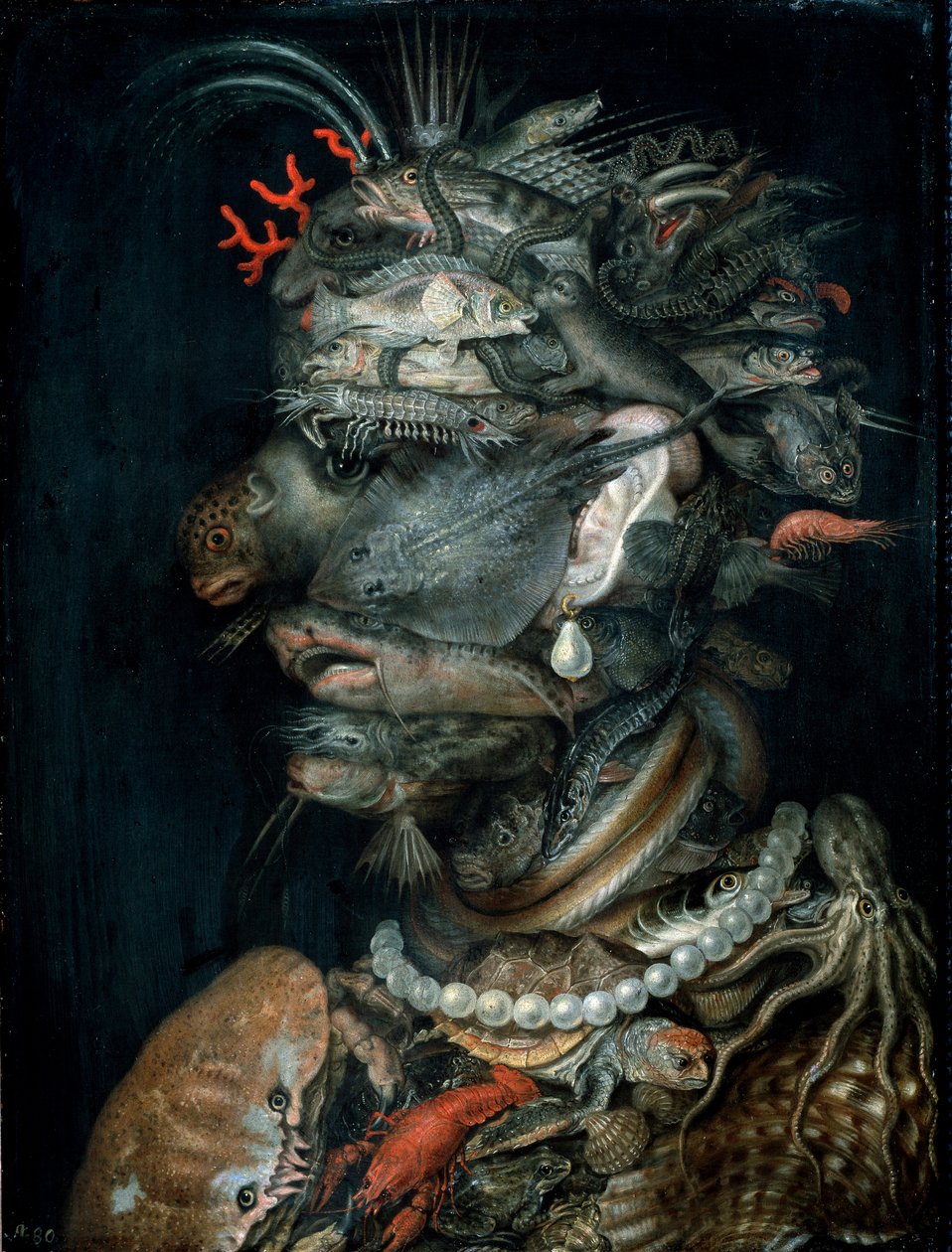 Vandmaleri af Giuseppe Arcimboldi (Arcimboldo) (1527-1593) 1566 Dim.66,5x51 cm Wien, Kunsthistorisches Museum af Giuseppe Arcimboldo