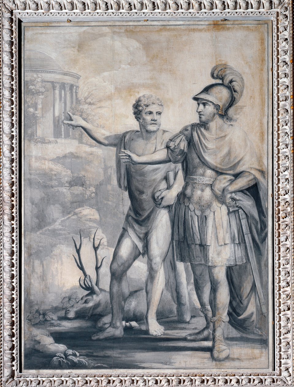Dyd viser for helten herlighedens tempel (monokrom tegning af Giuseppe Bacigalupo