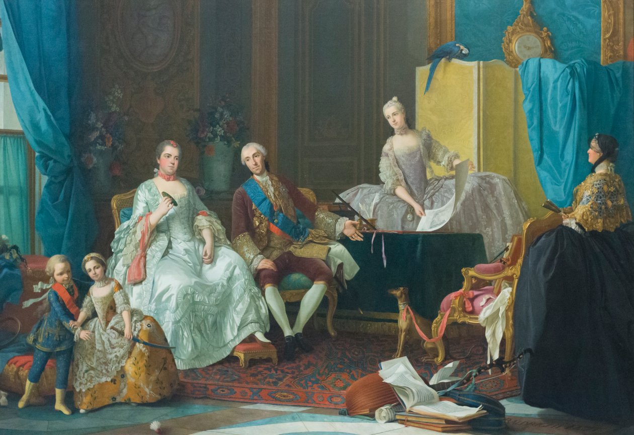Don Filippo de Bourbons familie af Giuseppe Baldrighi