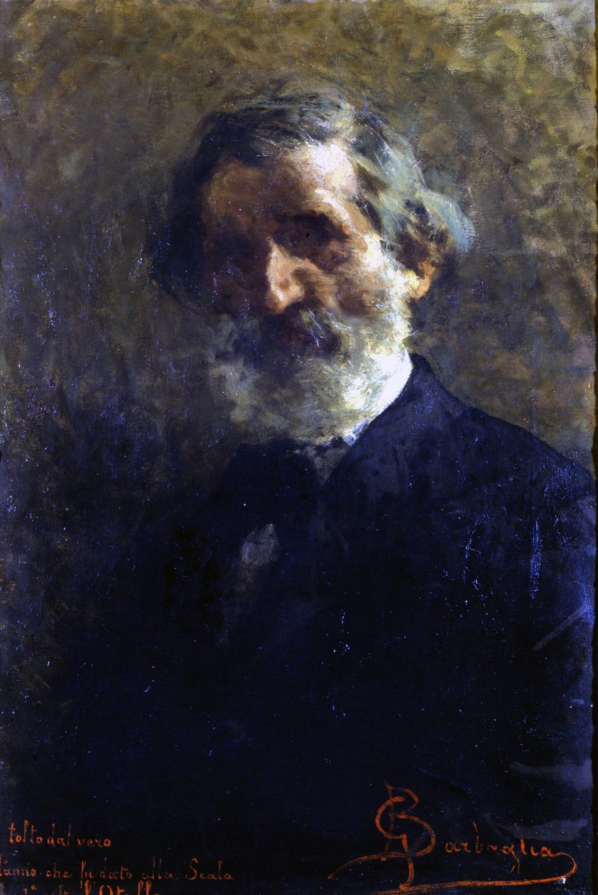 Portræt af Giuseppe Verdi (1813-1901), italiensk komponist af Barbaglia. G. Verdi Konservatorium. Milano af Giuseppe Barbaglia