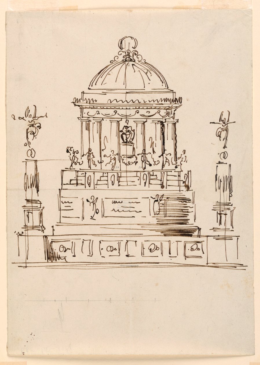 Design til et monument af Giuseppe Barberi