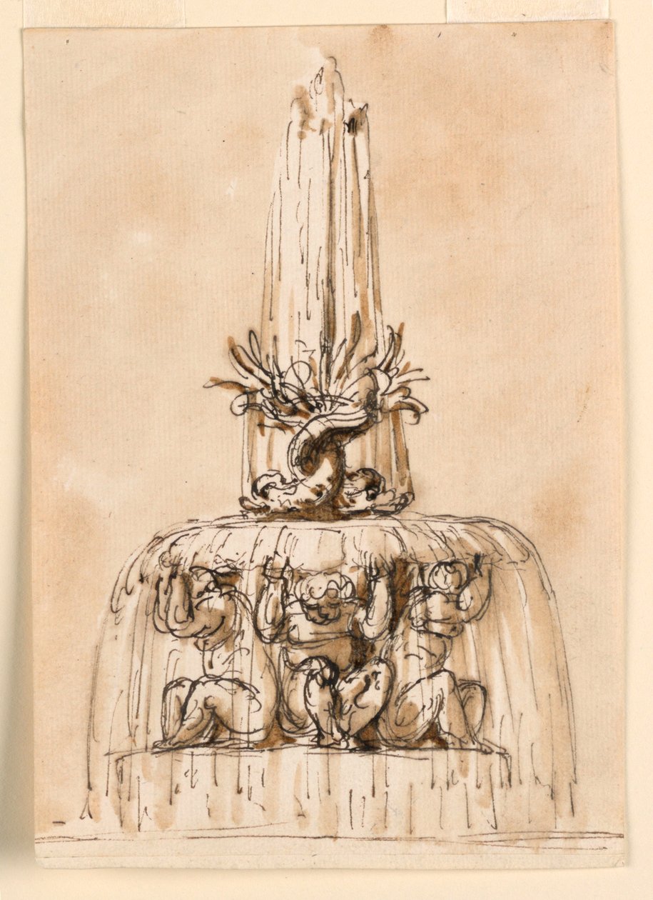Design til et springvand af Giuseppe Barberi