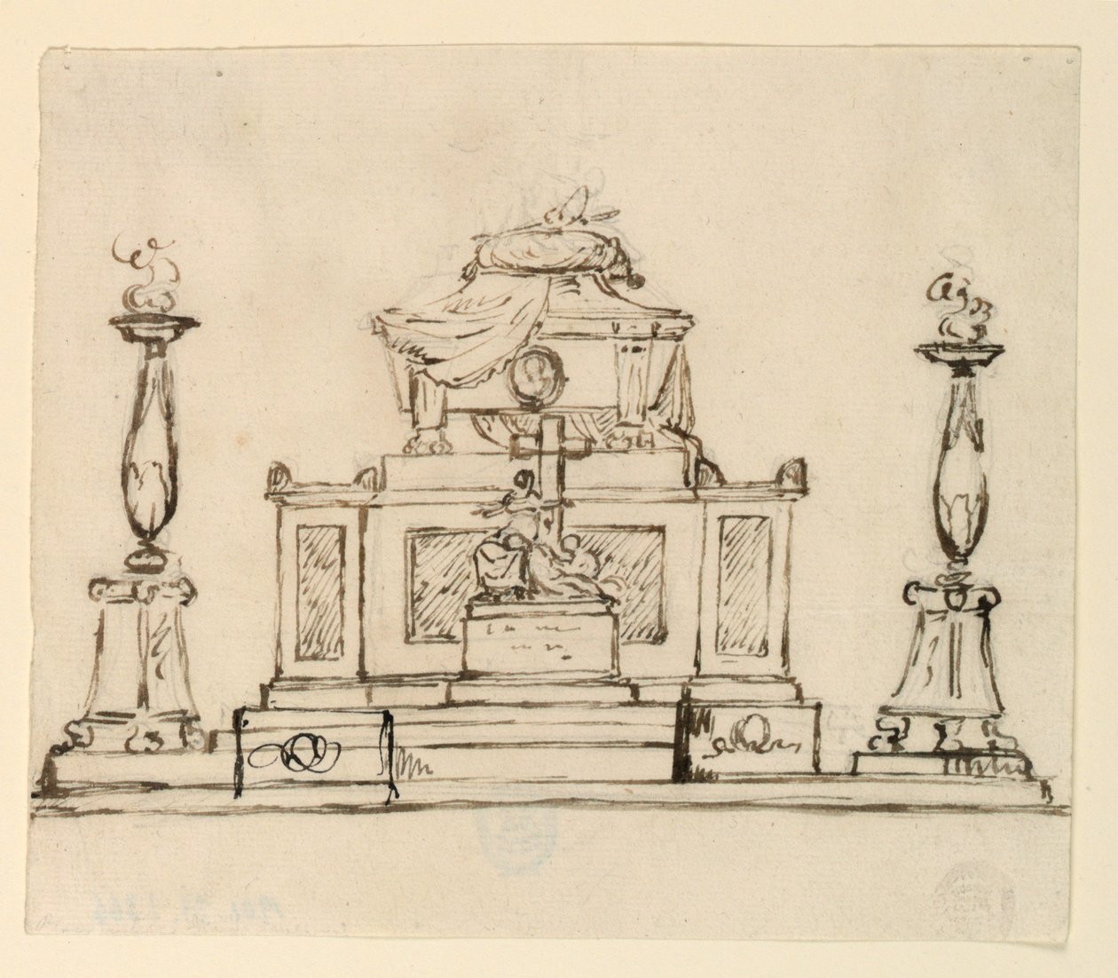 Forhøjning af et gravmonument af Giuseppe Barberi