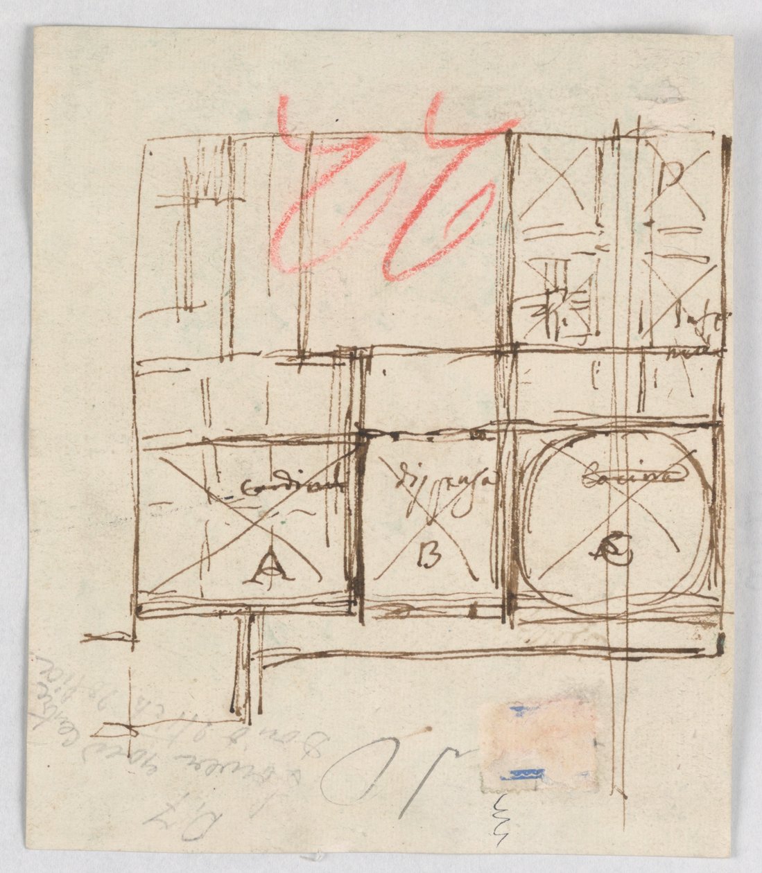 Plan for hospitalet i St. Trinità dei Pellegrini, Rom, Italien af Giuseppe Barberi