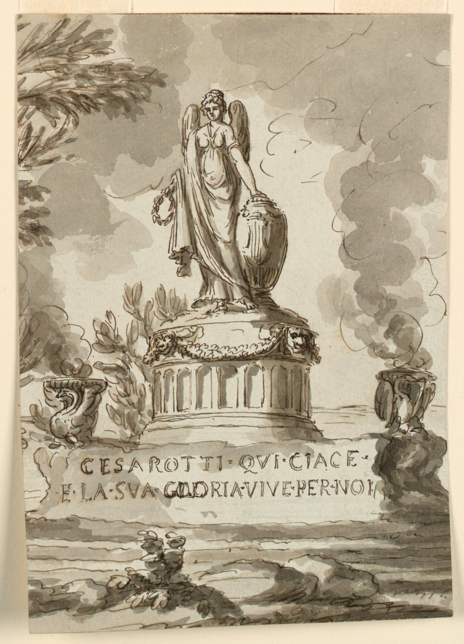 Gravmonument for Melchiore Cesarotti, professor i Padua af Giuseppe Barberi