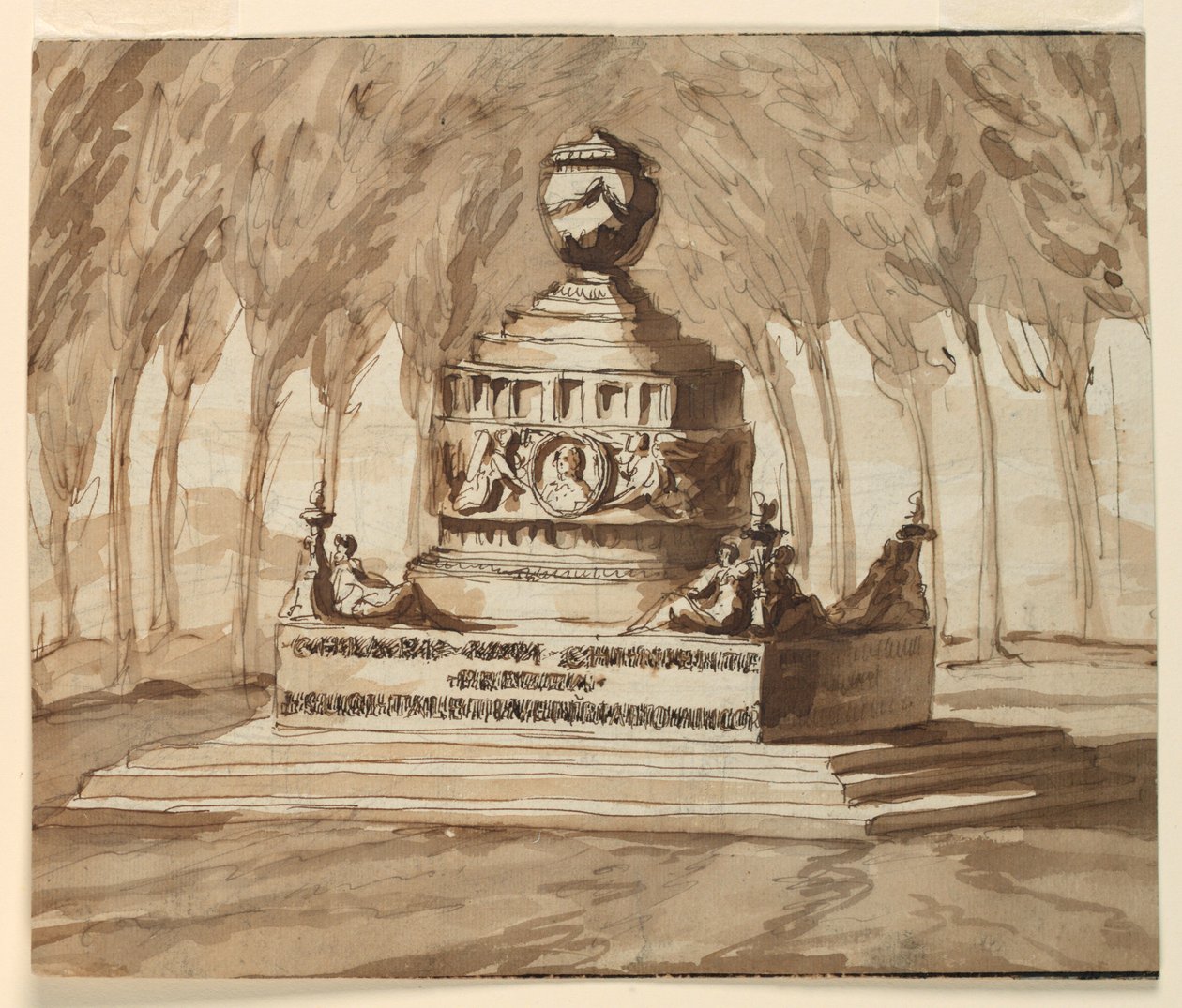 Gravmonument for digteren Pietro Chiari af Giuseppe Barberi