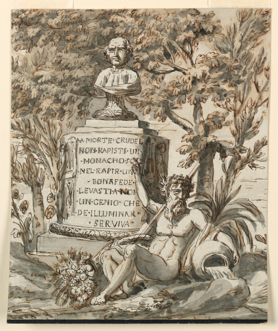 Gravmonument for munken Bonafede af Giuseppe Barberi