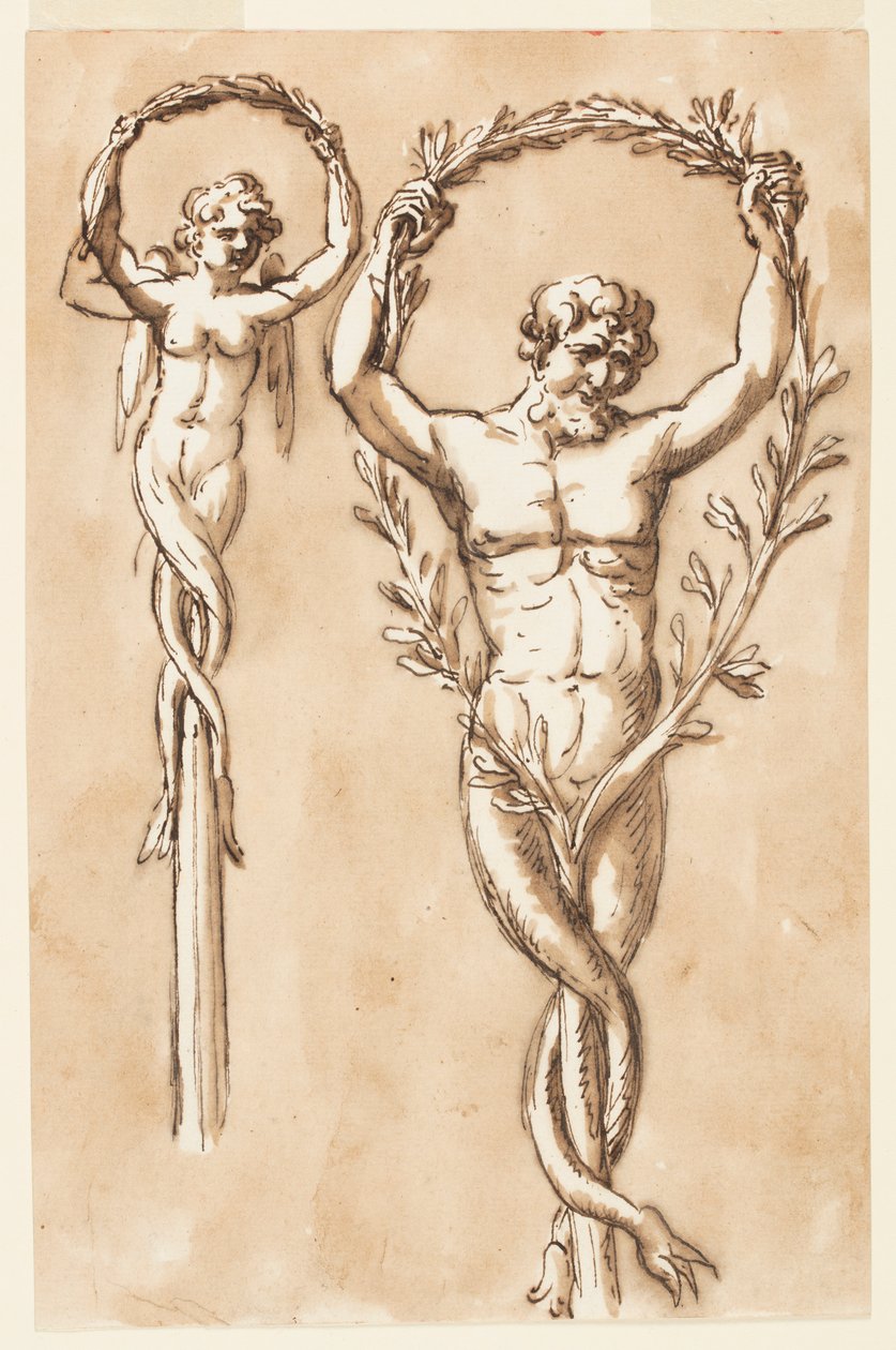 To figurer som stolper af Giuseppe Barberi