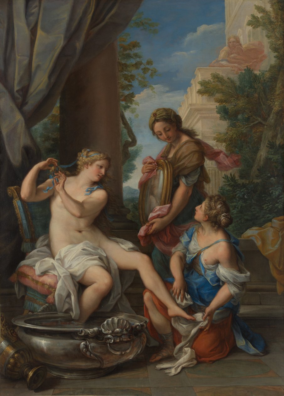 Bathsheba ved hendes bad, ca. 1700. af Giuseppe Bartolomeo Chiari