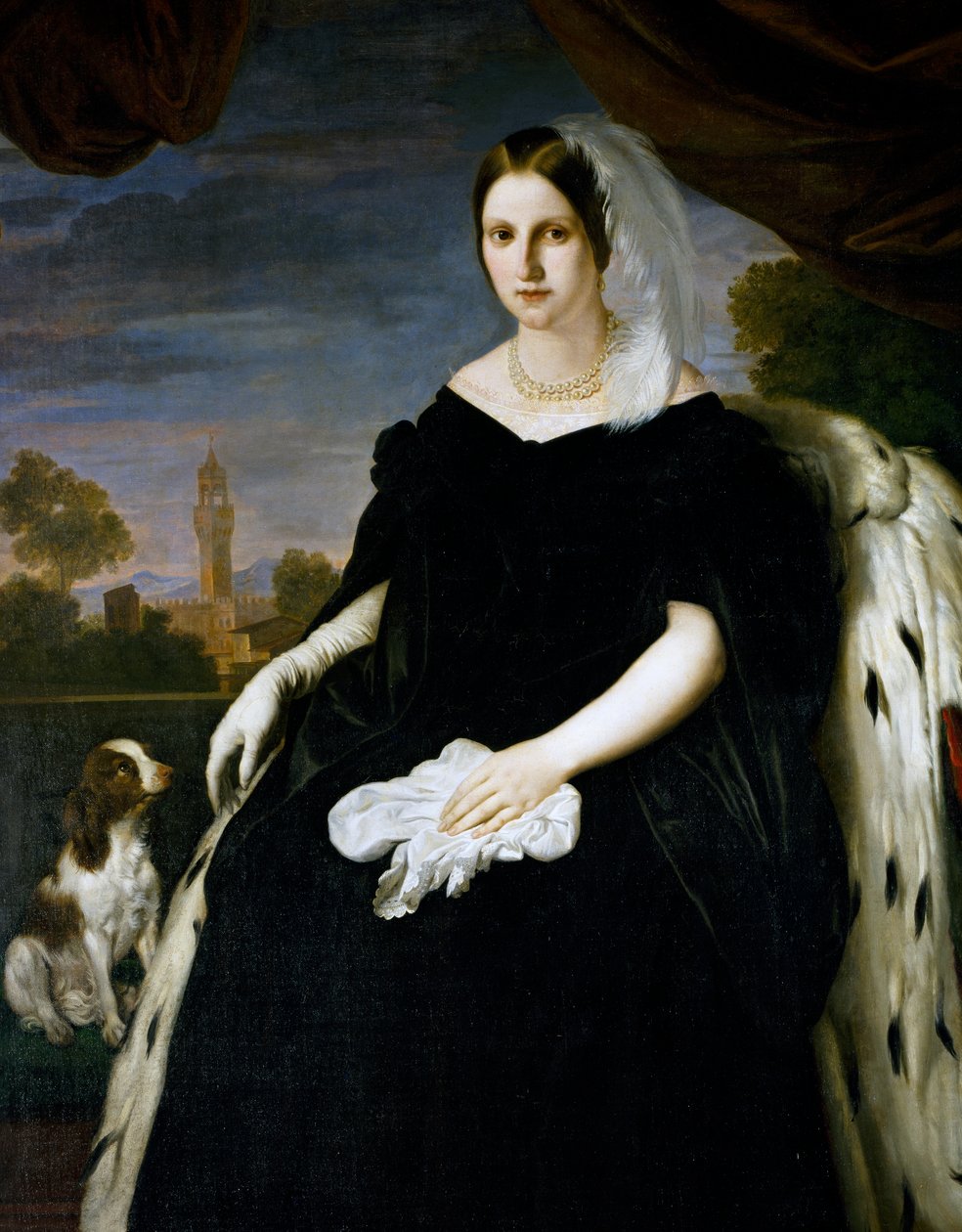 Portræt af prinsesse Maria Antonia af de to Sicilier (Palermo af Giuseppe Bezzuoli