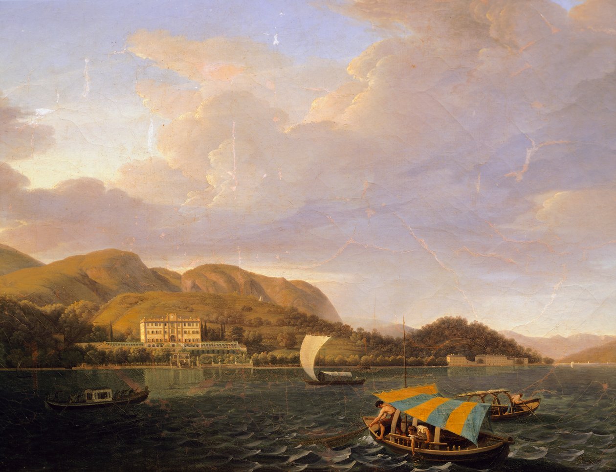 Villa Carlotta i Tremezzo ved Comosøen, af Giuseppe Bisi (1787-1869) af Giuseppe Bisi