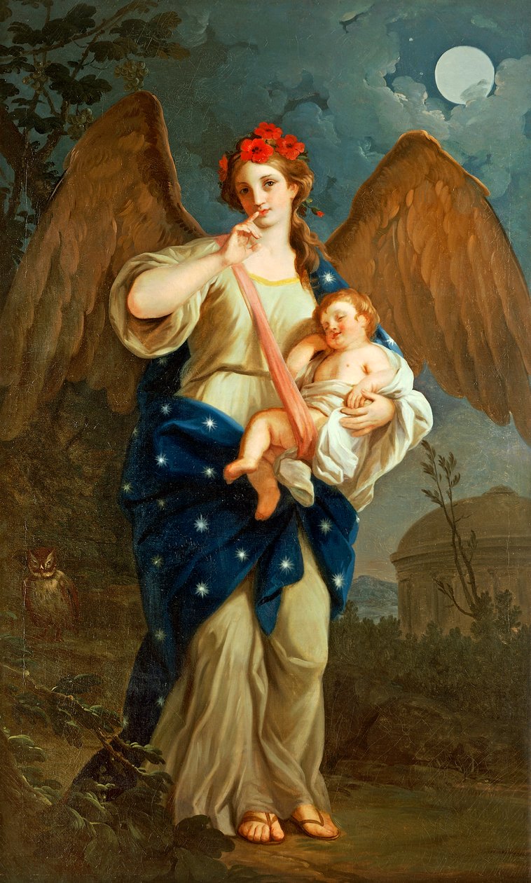 Allegory of the Night, ca 1768, af Giuseppe Bonito (1707-1789), olie på lærred. af Giuseppe Bonito