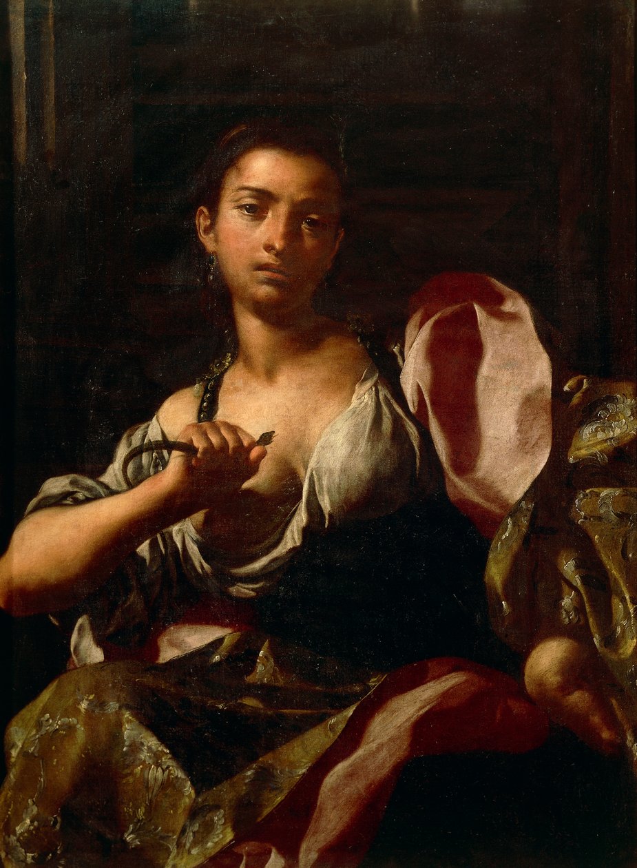 Cleopatra, af Giuseppe Bonito (1707-1789), olie på lærred, 99x74 cm, Ptolemaic Kingdom af Giuseppe Bonito