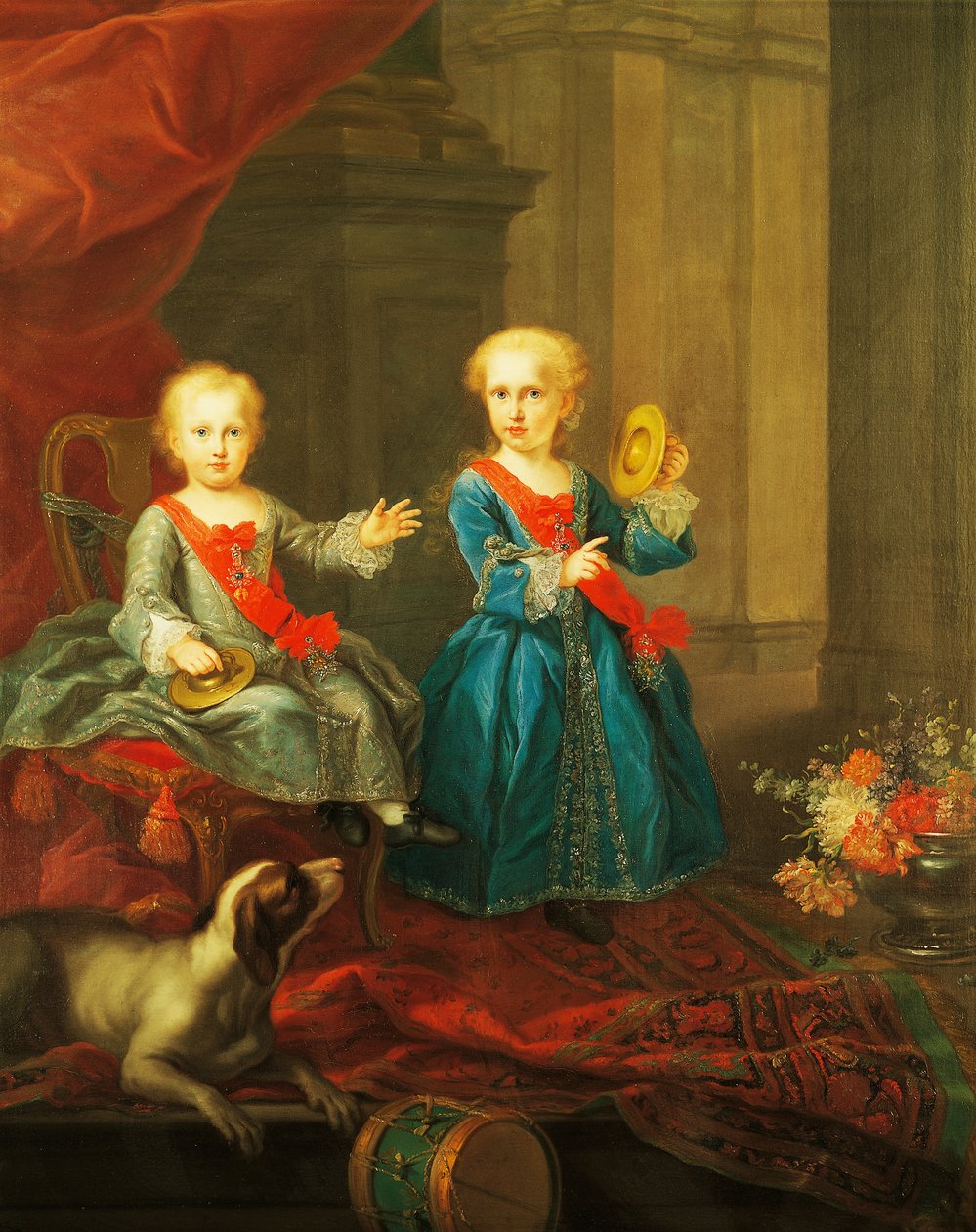 Døtre af Charles III af Bourbon, konge af Napoli og To Sicilier og Maria Amelia af Sachsen, Dronning af To Sicilier, maleri, af Giuseppe Bonito (1701-1789), Italien af Giuseppe Bonito