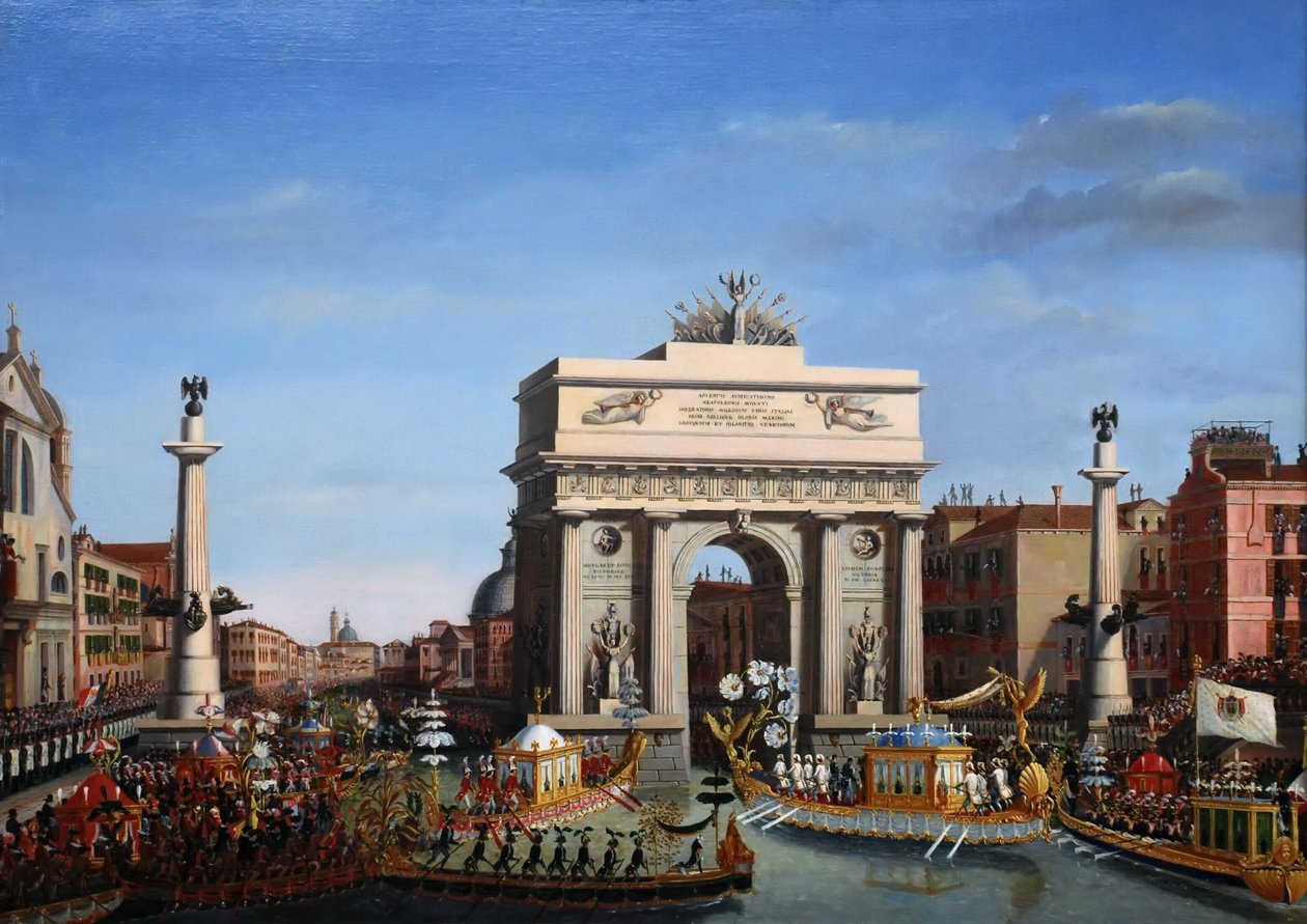 Napoleons indtog i Venedig den 29. november 1807 af Giuseppe Borsato