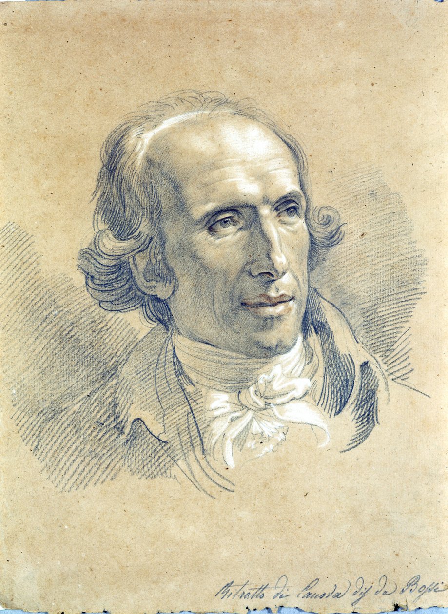 Portræt af Canova (1757 - 1822) af Bossi. af Giuseppe Bossi