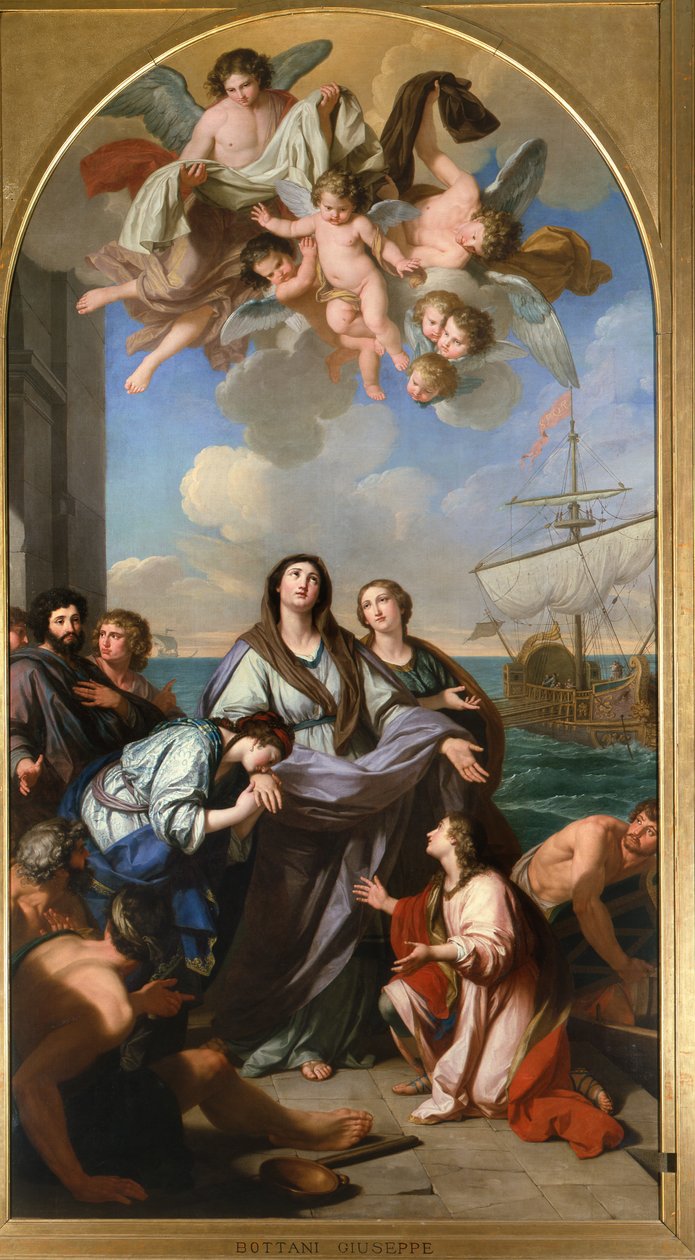 St. Paula af Rom tager afsted til Det Hellige Land af Giuseppe Bottani