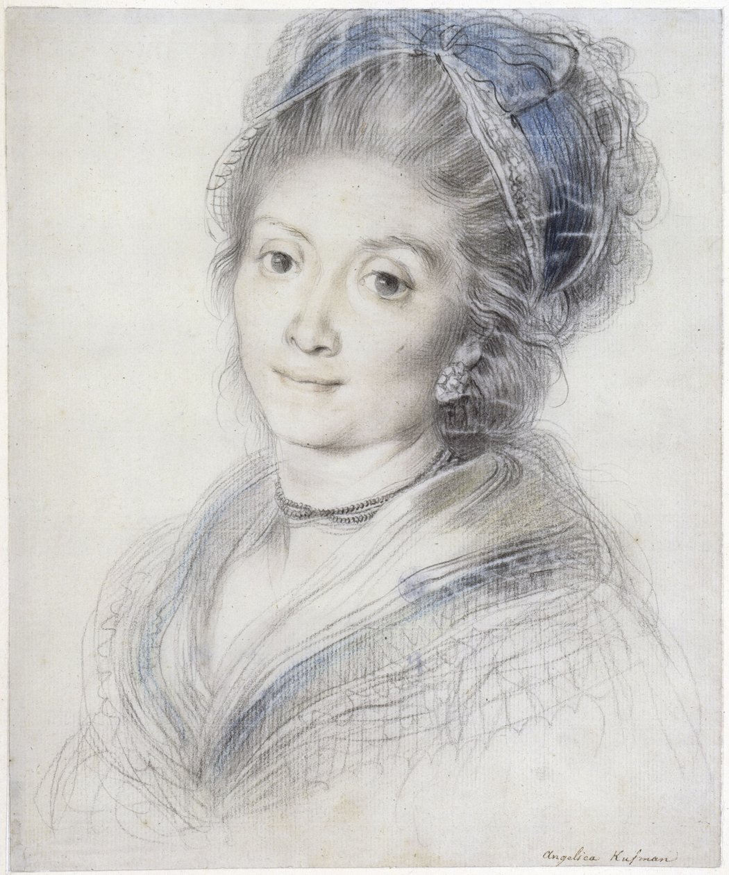 Buste af en kvinde med kniplingshue af Giuseppe Cades