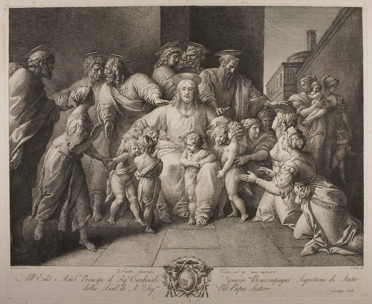 Kristus velsigner børnene af Giuseppe Cades