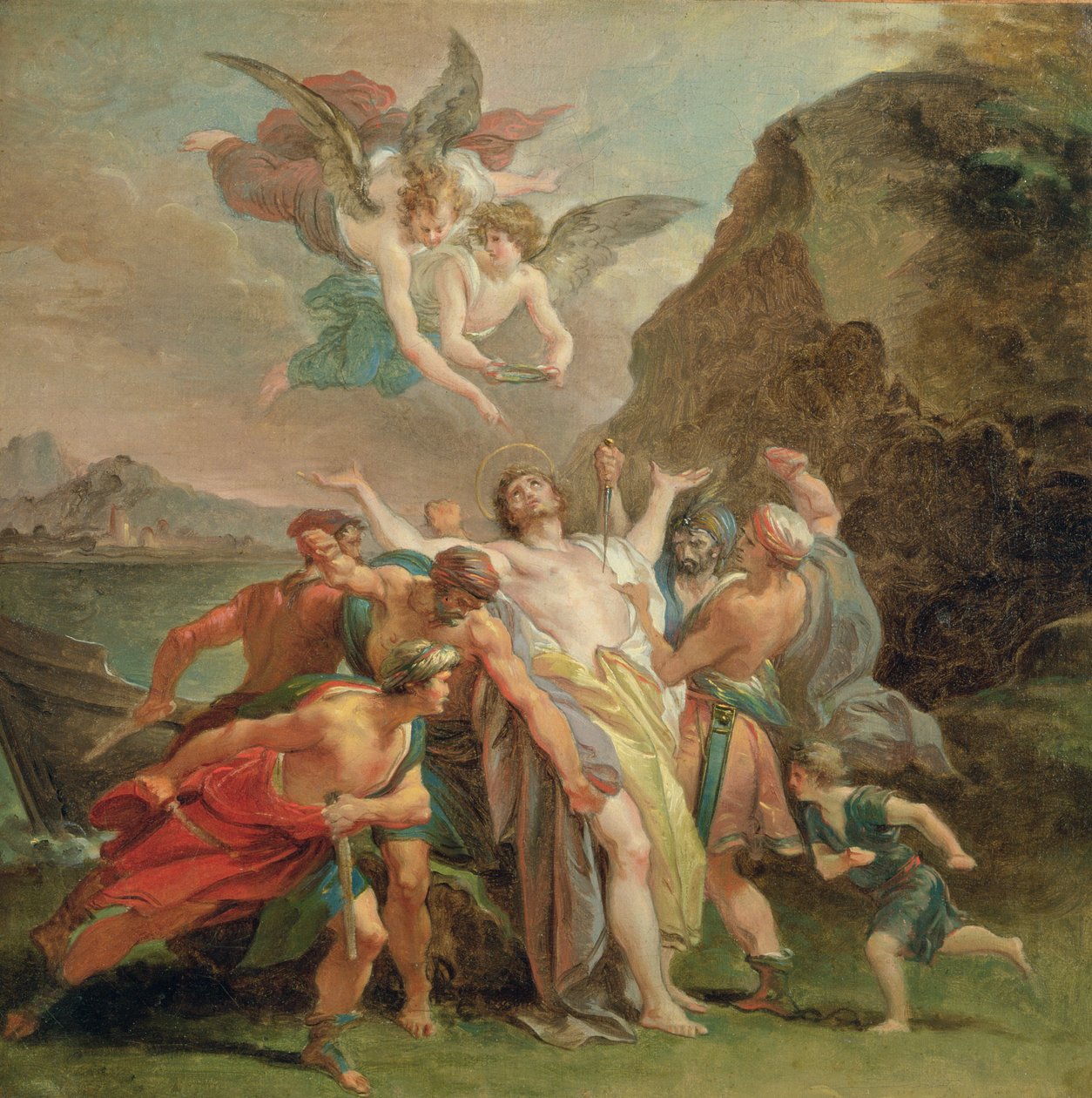 Den salige Signoretto Alliatas martyrium, ca. 1794-6 (olie på lærred) af Giuseppe Cades