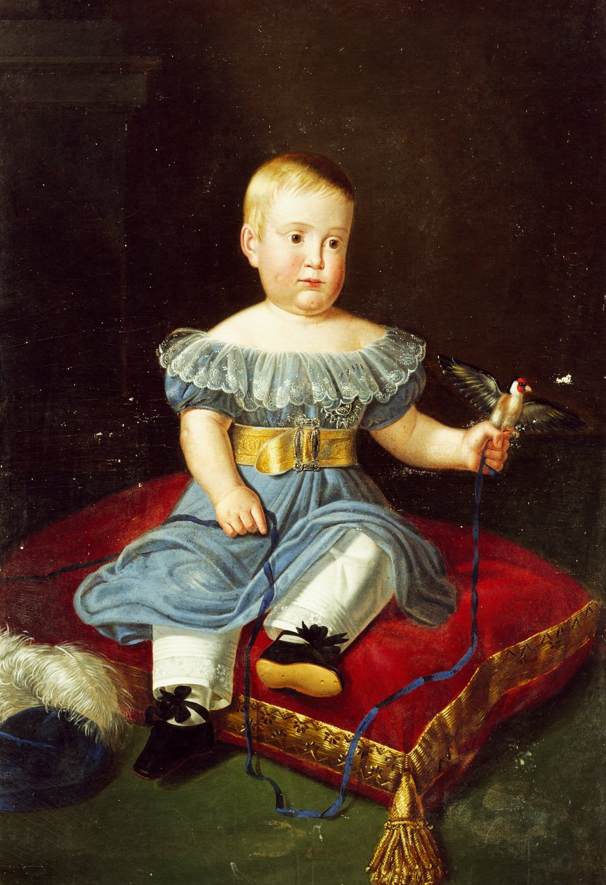 Prinssi Louisin muotokuva, Bourbon-Two Sisilia, Aquilan kreivi lapsena (Napoli) af Giuseppe Cammarano