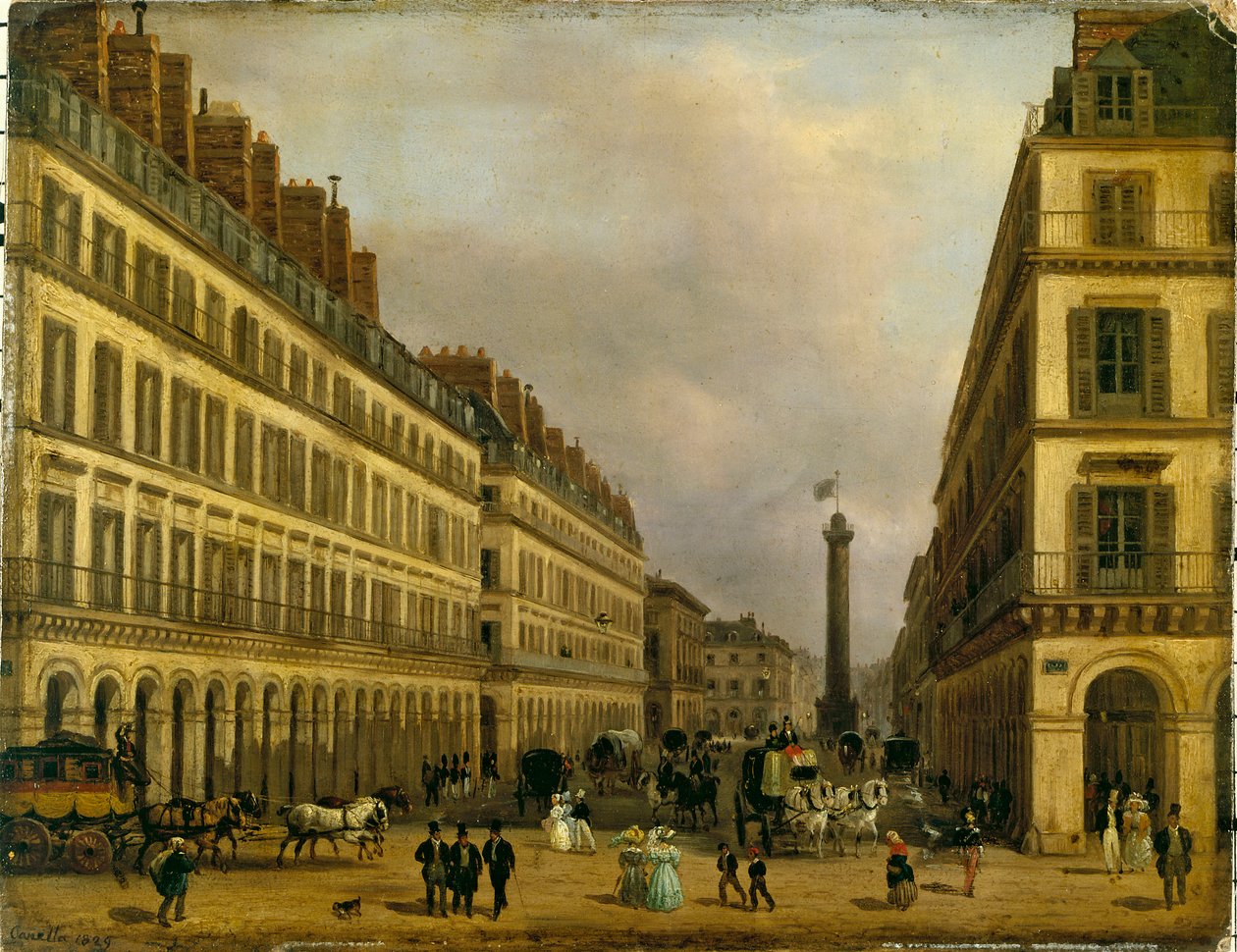 Fransk: La rue de Castiglione af Giuseppe Canella
