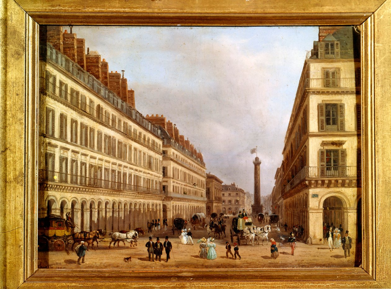 La rue Castiglione i Paris i 1829 (maleri) af Giuseppe Canella