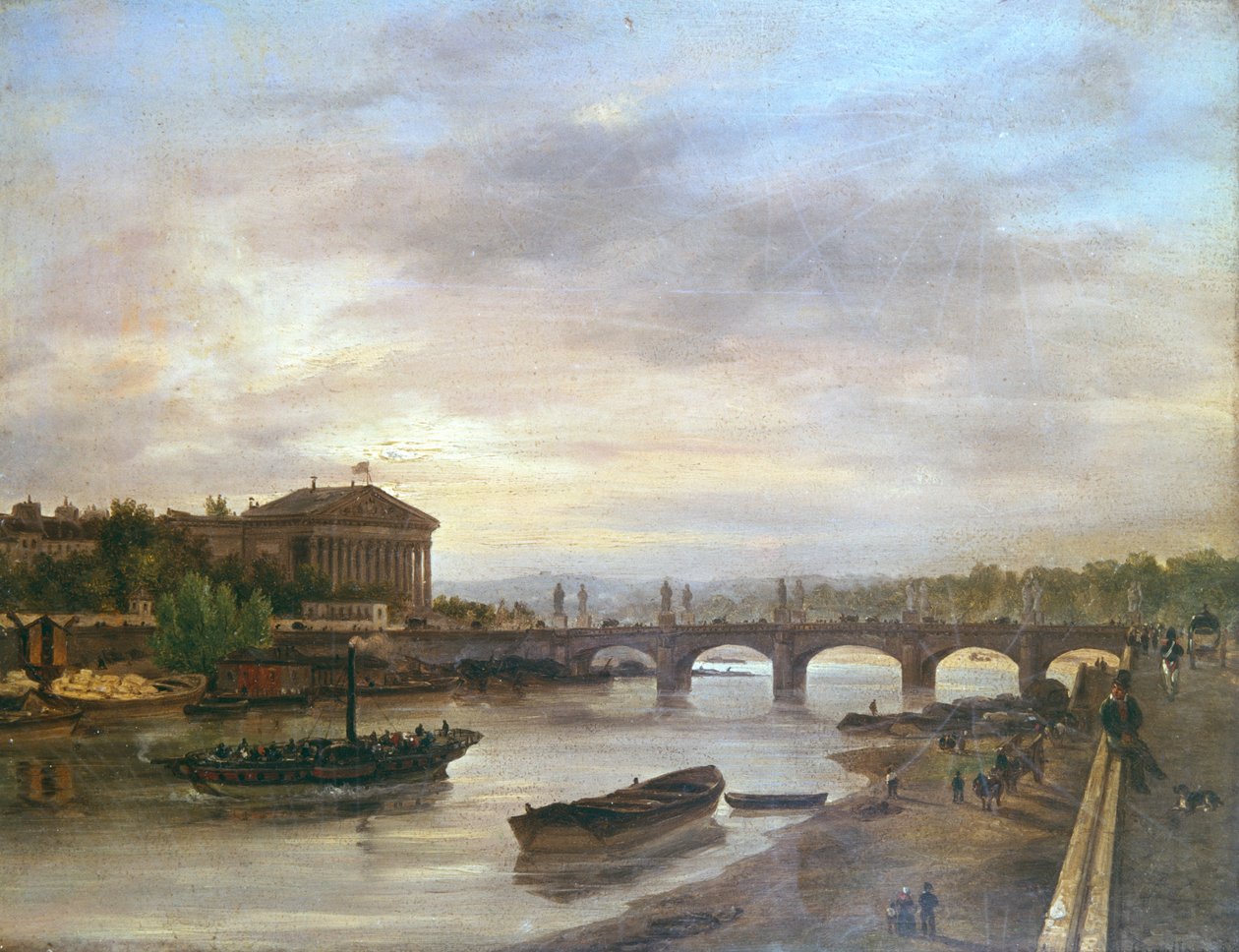Båden St. Cloud før Concorde i 1826 af Giuseppe Canella